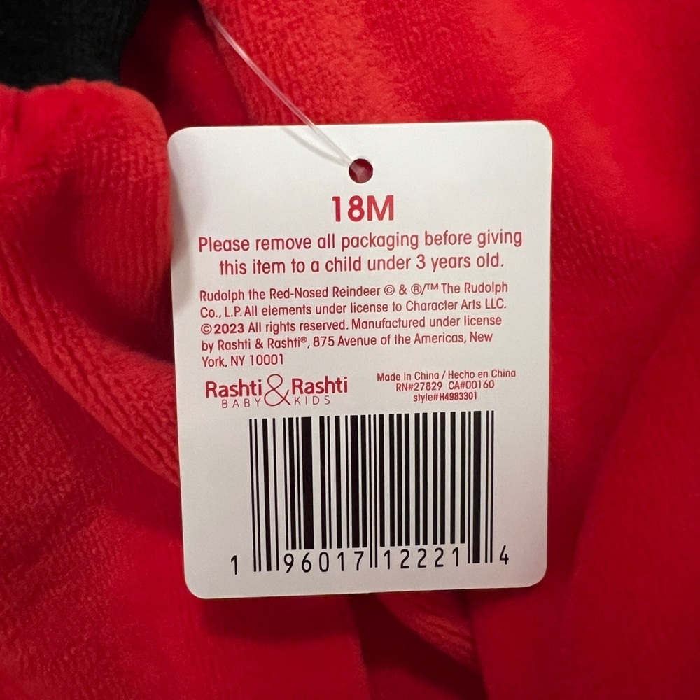 NWT Rudolf the Red Nose Reindeer Christmas Dress- Size 18mts - Picture 4 of 8